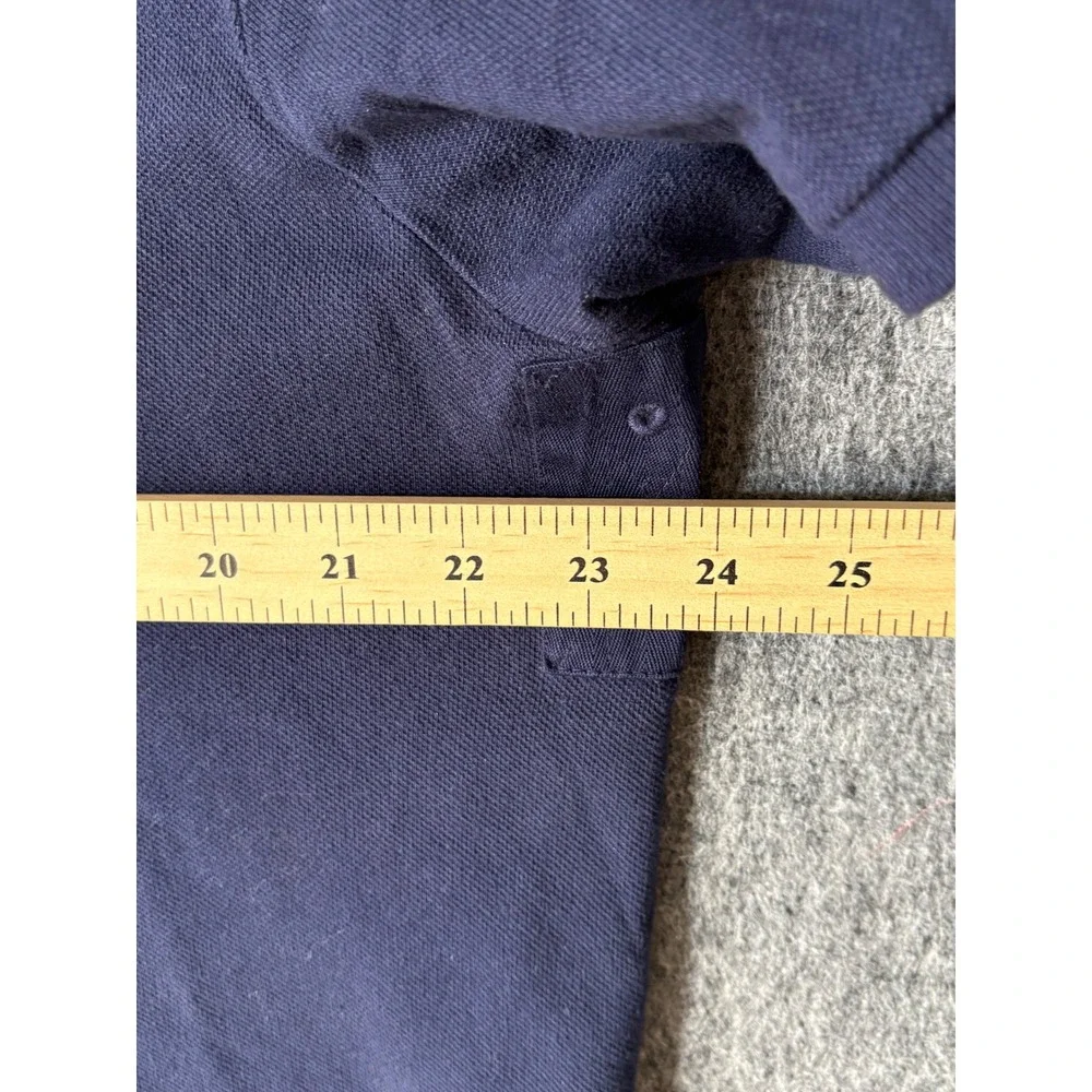 Polo Ralph Lauren Mens XL Custom Fit Navy Big Double Pony Crest Polo‎ Shirt IV